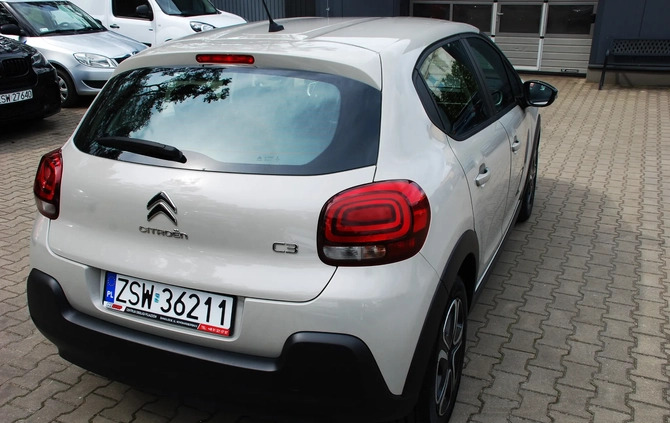 Citroen C3 cena 53900 przebieg: 70000, rok produkcji 2021 z Sulechów małe 436